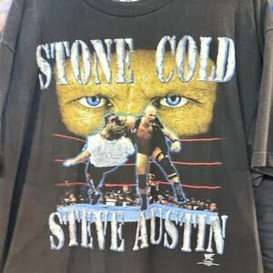 Vintage 1999 WWF Stone Cold Steve Austin T-Shirt XL Attitude Era Wrestling Tee